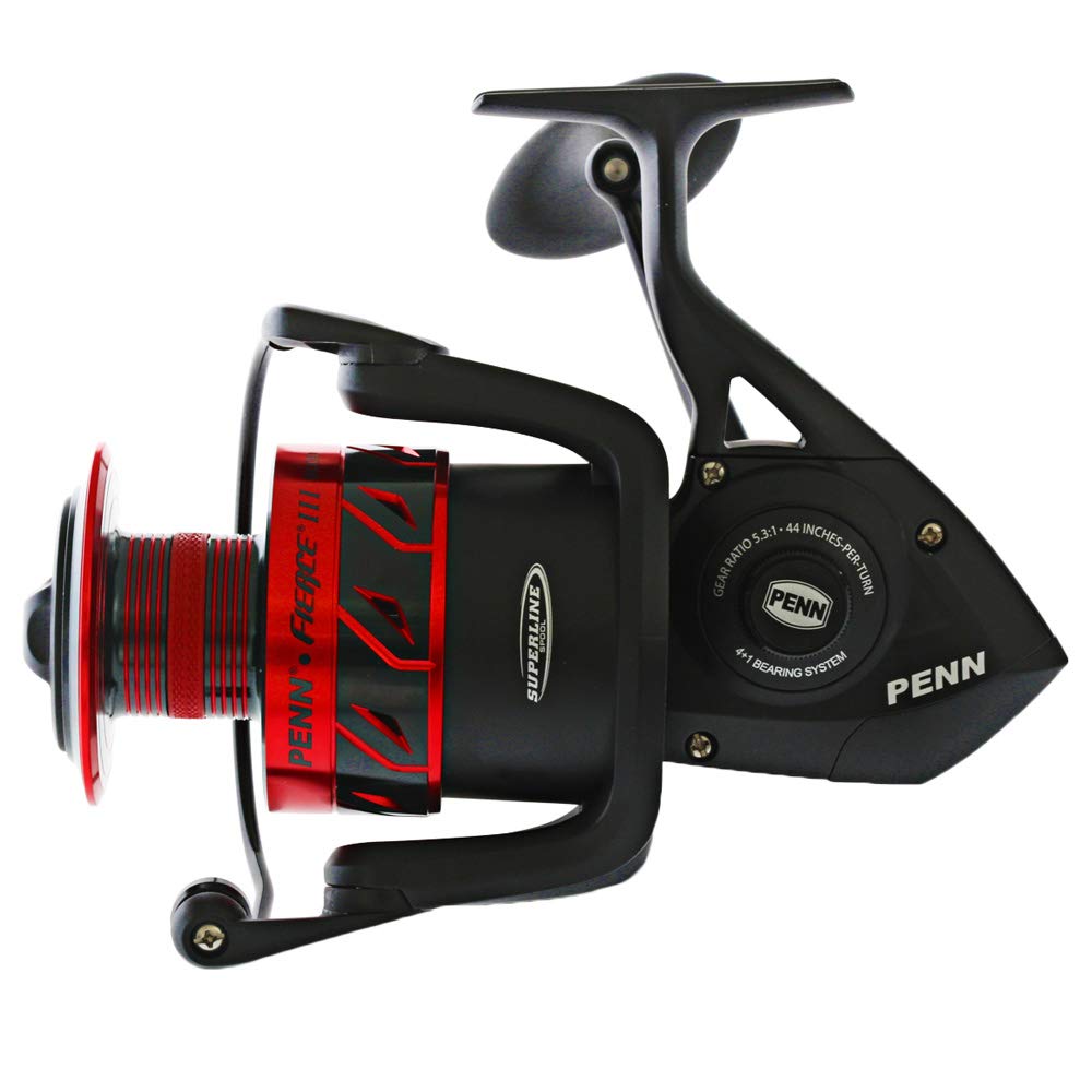 Penn FRCIII8000 Fierce III 8000 Spin Reel RH/LH Front Drag, 5 BRG